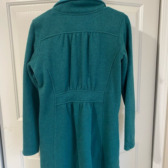 KUHL Savina Alfpaca Fleece Jacket Coat Womens Size Small Full Length Button Up - Picture 2 of 7